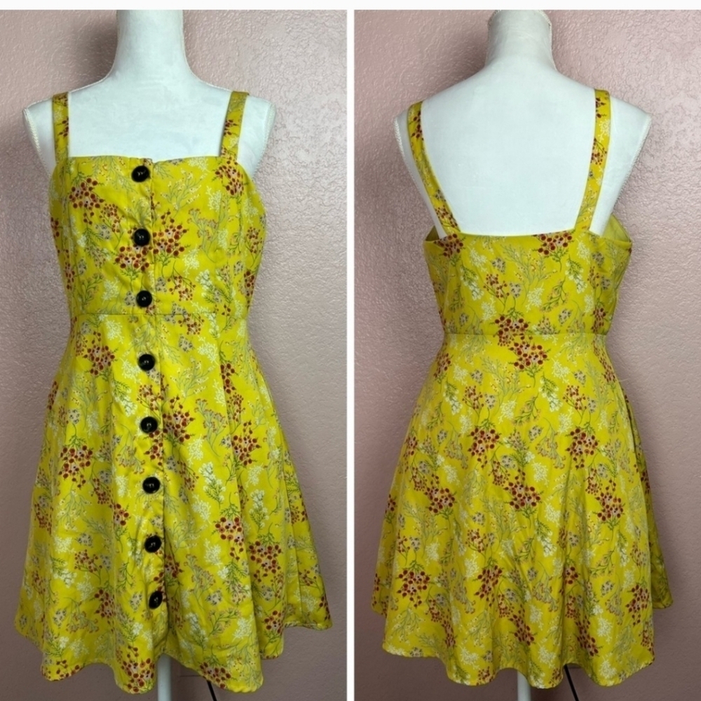 Lulus Yellow Floral Dress